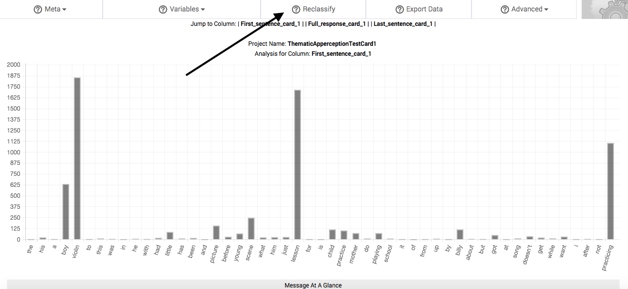 Reclassify your columns as variables or responses, or exclude one or more of them