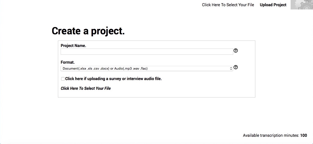 Create a project