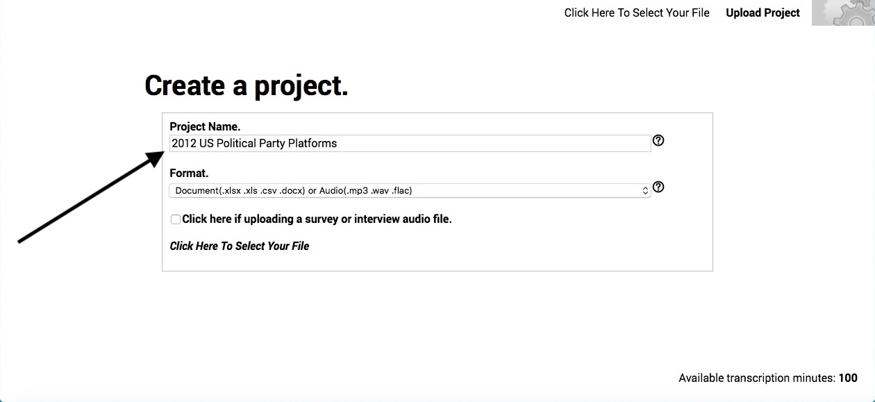 Name your project