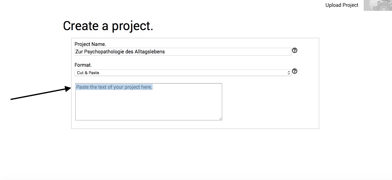 Paste your natural language text into the box
